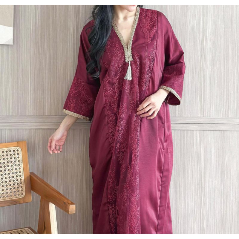 new abaya//abayaQ//abaya series maroon