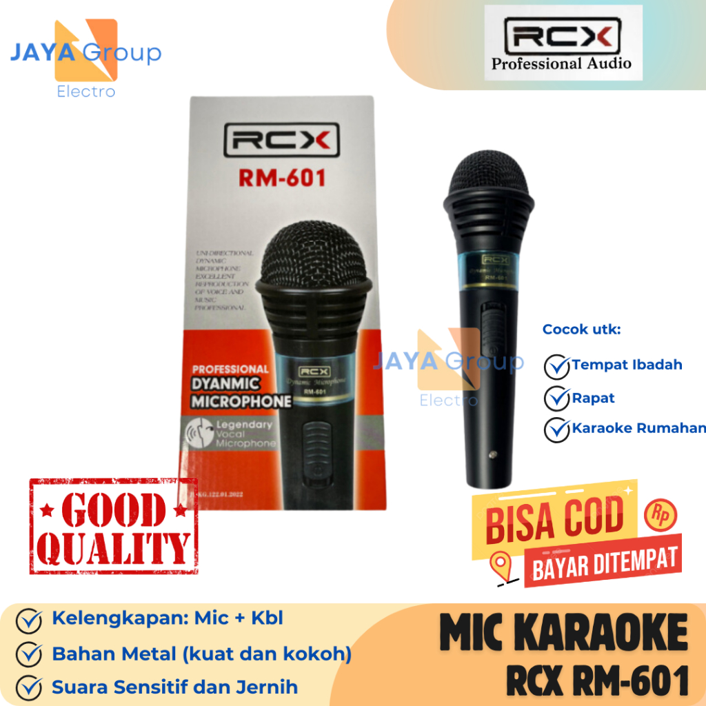 Mic Karaoke Dynamic RCX 601 Microphone Murah Bagus Suara Jernih