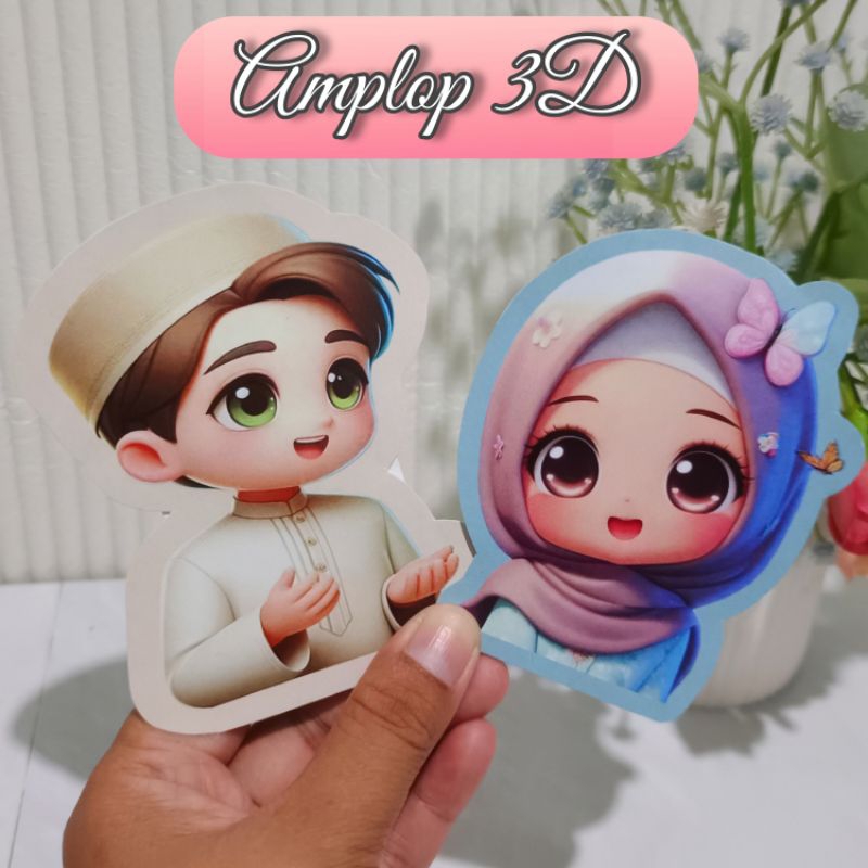 

AMPLOP LEBARAN 3D ISI 5 PCS