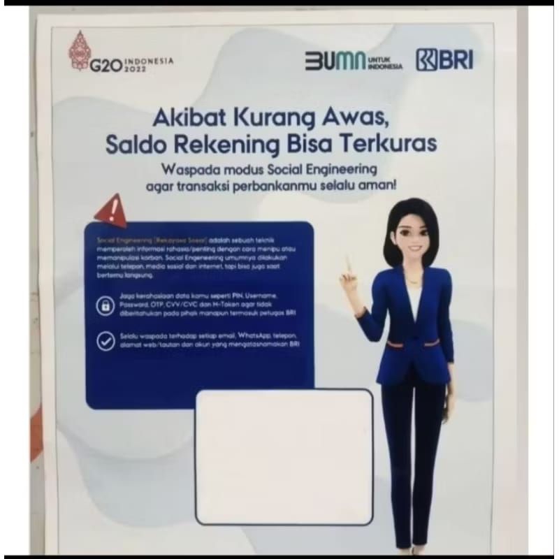 

STIKER VINYL POSTER PERINGATAN BRI 1, UKURAN : 29,7 X 42 CM(A3), 1 LEMBAR