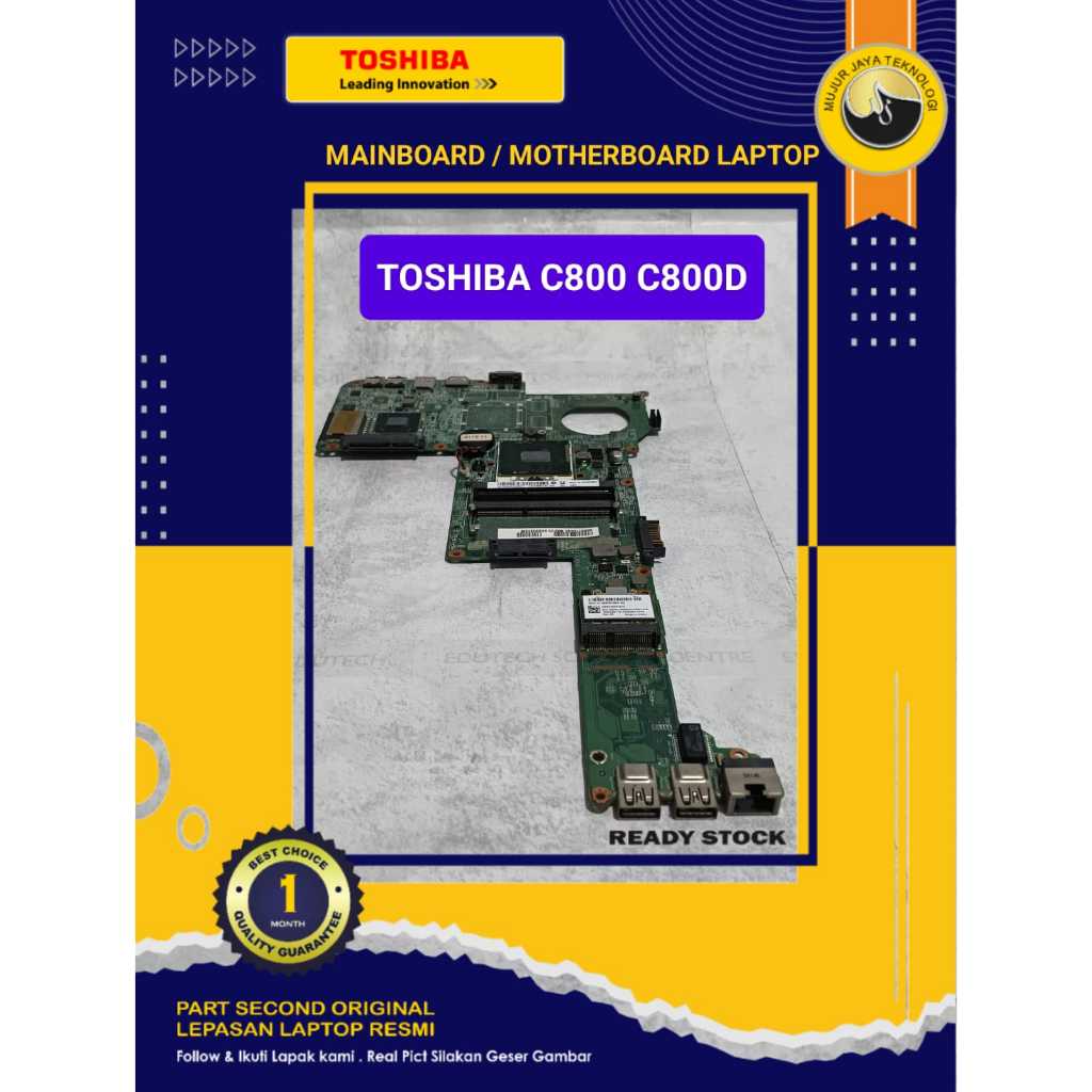 Mainboard Motherboard Mesin Laptop Toshiba C800 Support L840 C840 Second Original Belum Servis