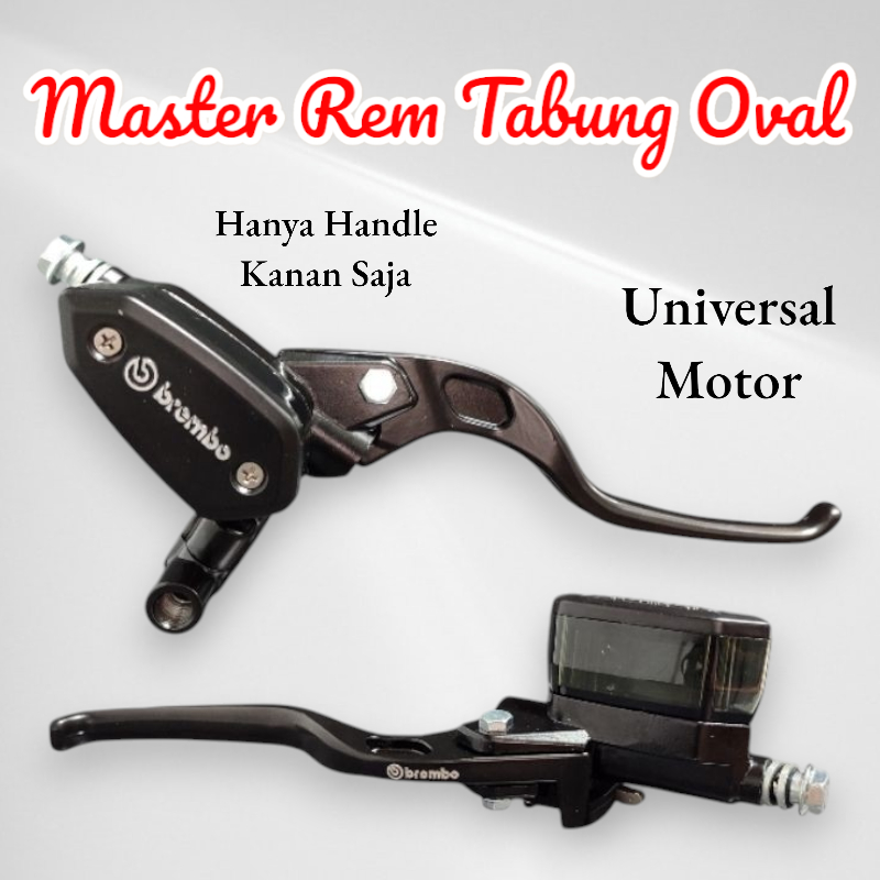 Master Rem Tabung Kanan Oval Brembo , Hanya Handle Kanan Saja , Motor = PNP , SUPRA , MIO , REVO , V
