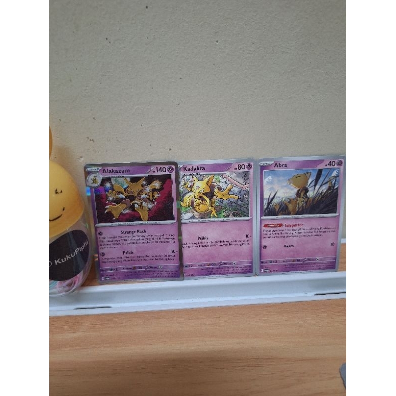 Abra Kadabra Alakazam EX RR sv8a Kartu Pokemon