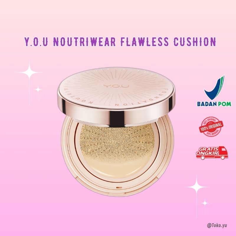 YOU Noutriwear+ Flawless Cushion Foundation Nourishing Poreless Full Coverage (Shade C304 Pink Nude)