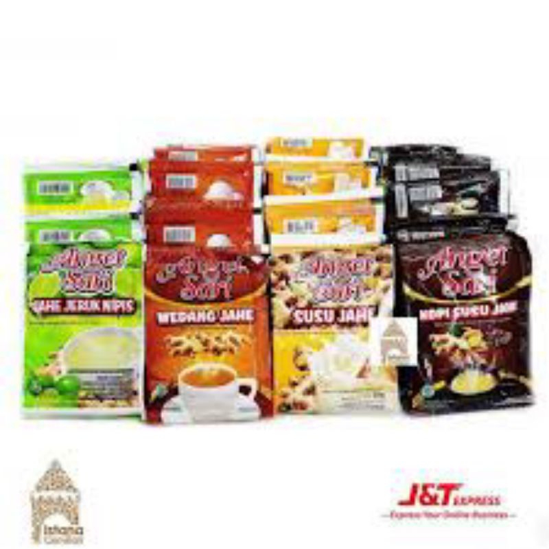 

Anget sari Wedang Jahe / Susu jahe / Kopi jahe / Jeruk nipis 1 renteng isi 10