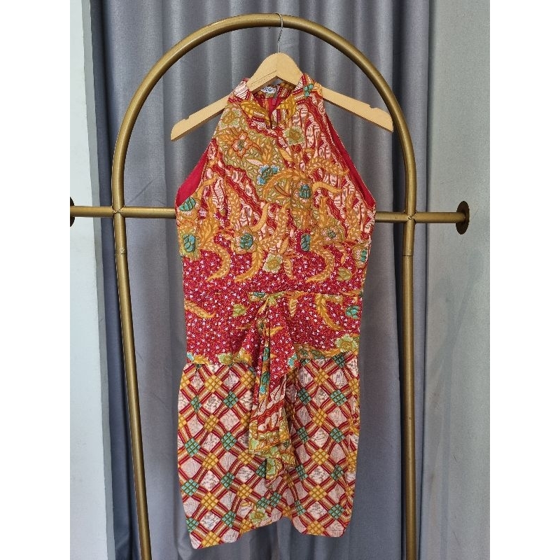 PRELOVED DRESS BATIK HALTER NECK