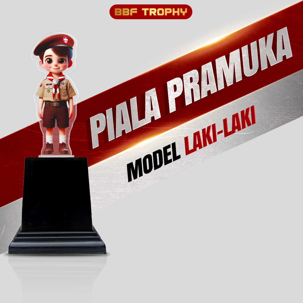 Piala Pramuka Laki-Laki Akrilik