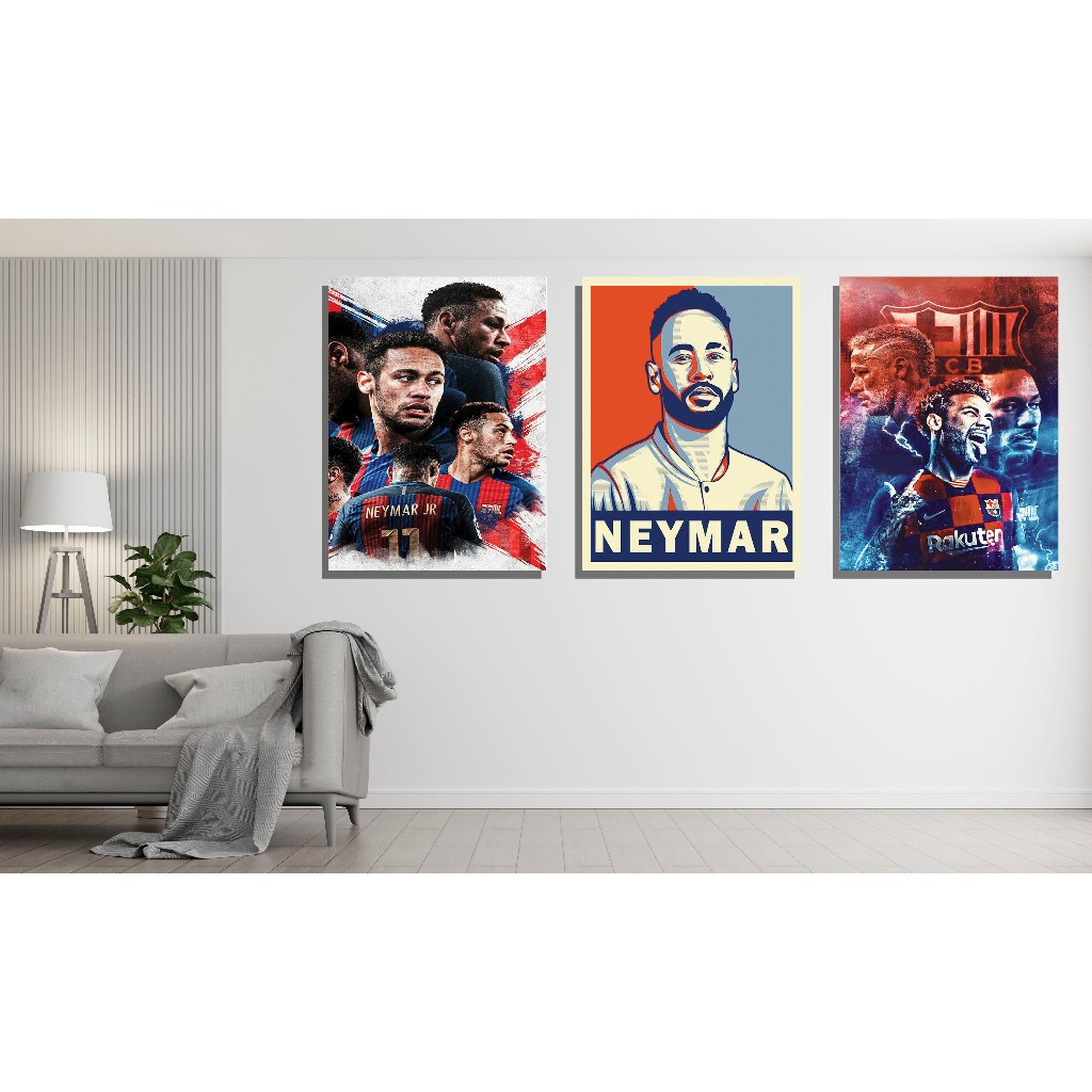 HIASAN DINDING NEYMAR | POSTER DINDING NEYMAR | POSTER KAYU 20 CM x 30 CM