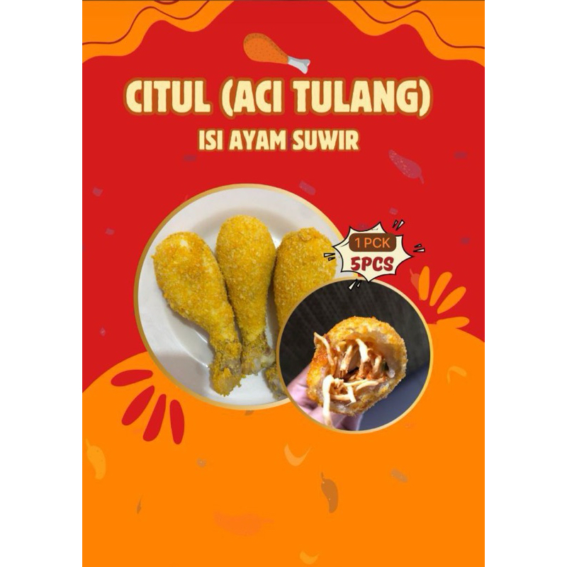 

CITUL Aci Tulang Ayam suwir pedas Frozen 5PCS