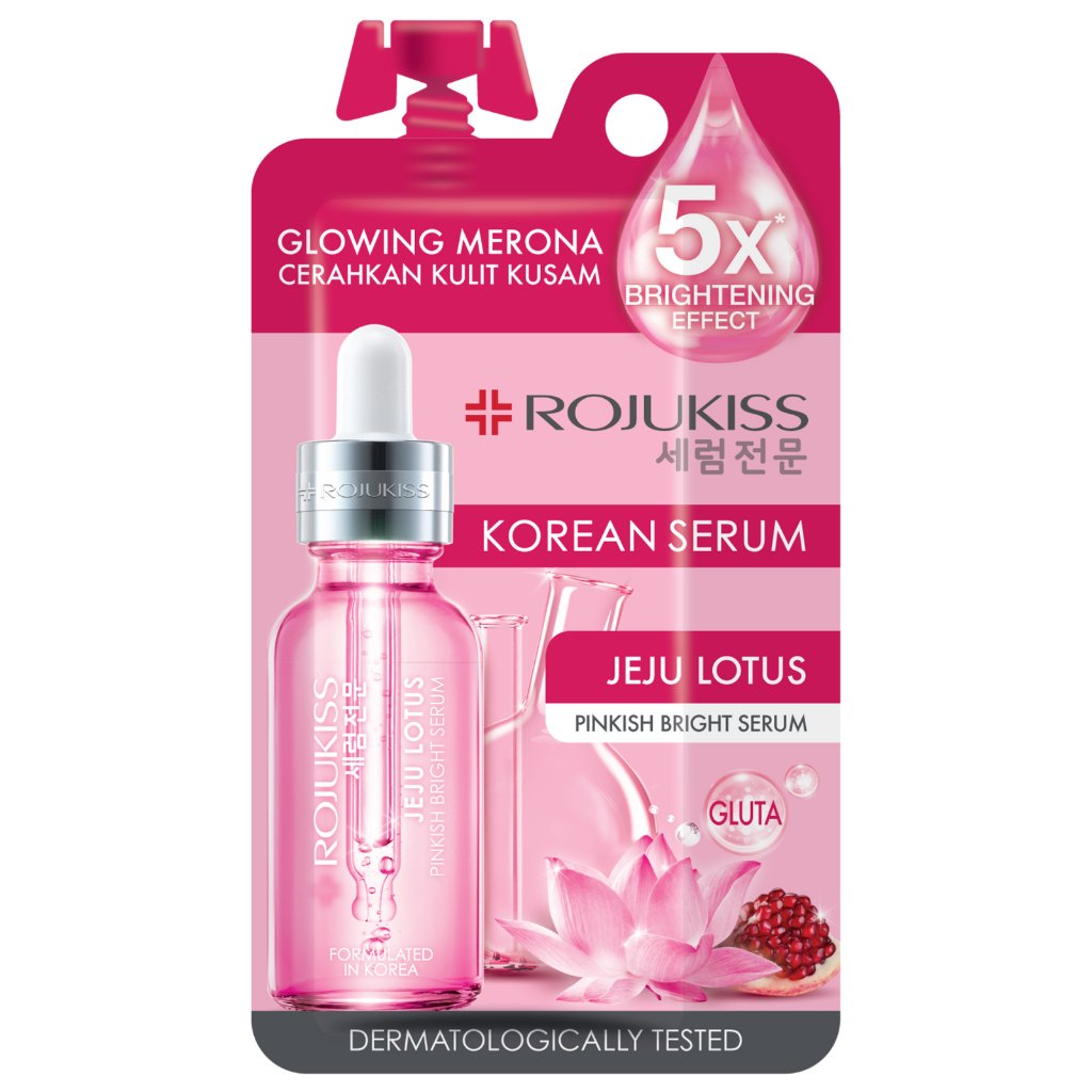 Rojukiss Jeju Lotus Pinkish Bright Serum - size 8 ml [ BPOM ]