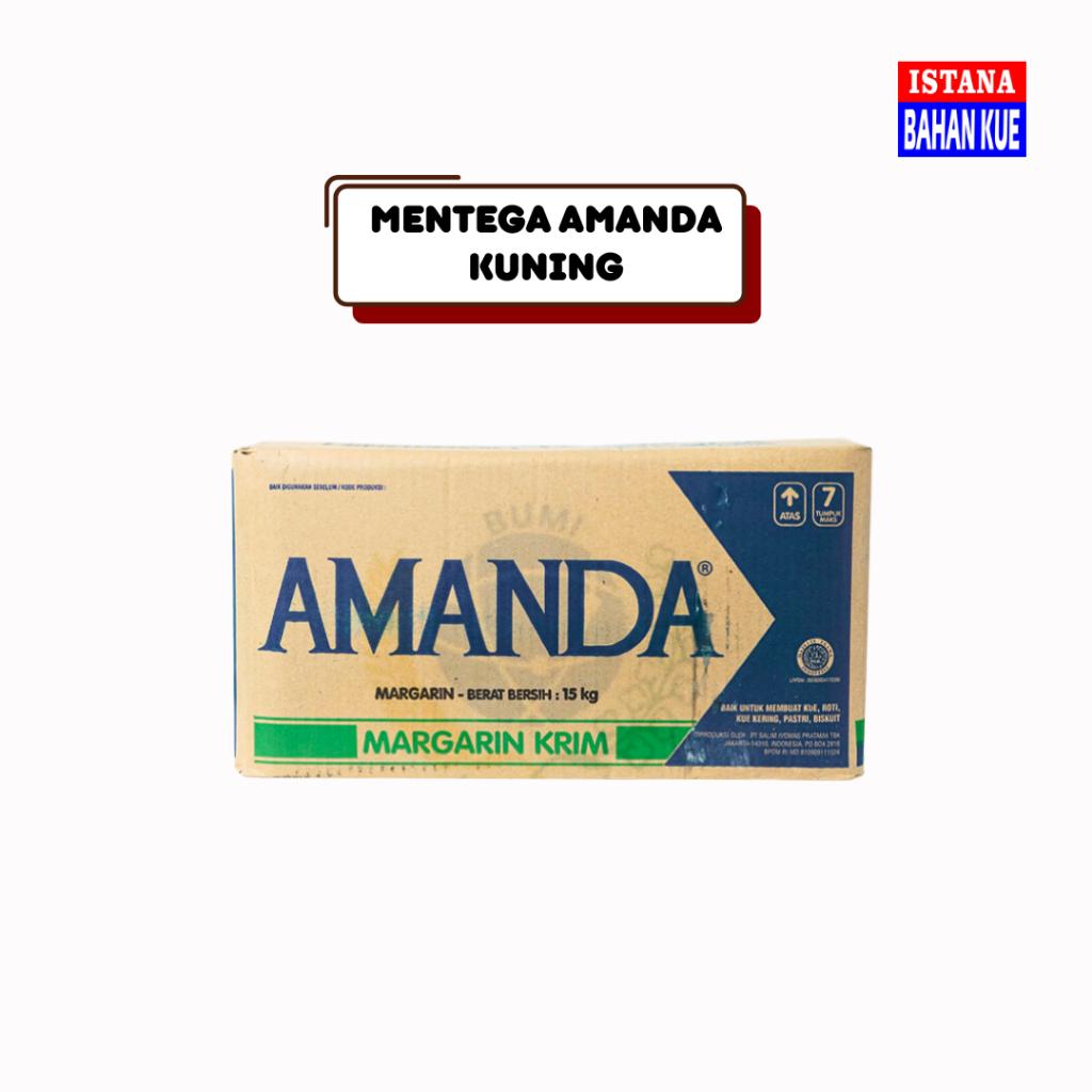 

AMANDA mentega/margarin kuning serbaguna kemasan 1kg | 500gr | 250gr