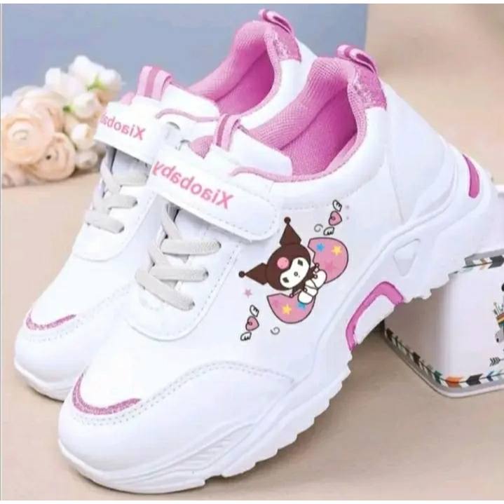 Sepatu Sneakers Anak Perempuan Kuromi Kasual - Sepatu Sneakers Fashion Anak Perempuan Terlaris Kekin