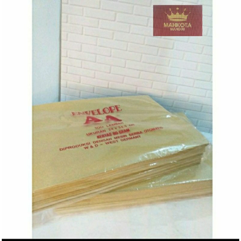 

Amplop Coklat AA Folio 24x34,5cm /Amplop Casing Folio/Amplop Dinas Folio