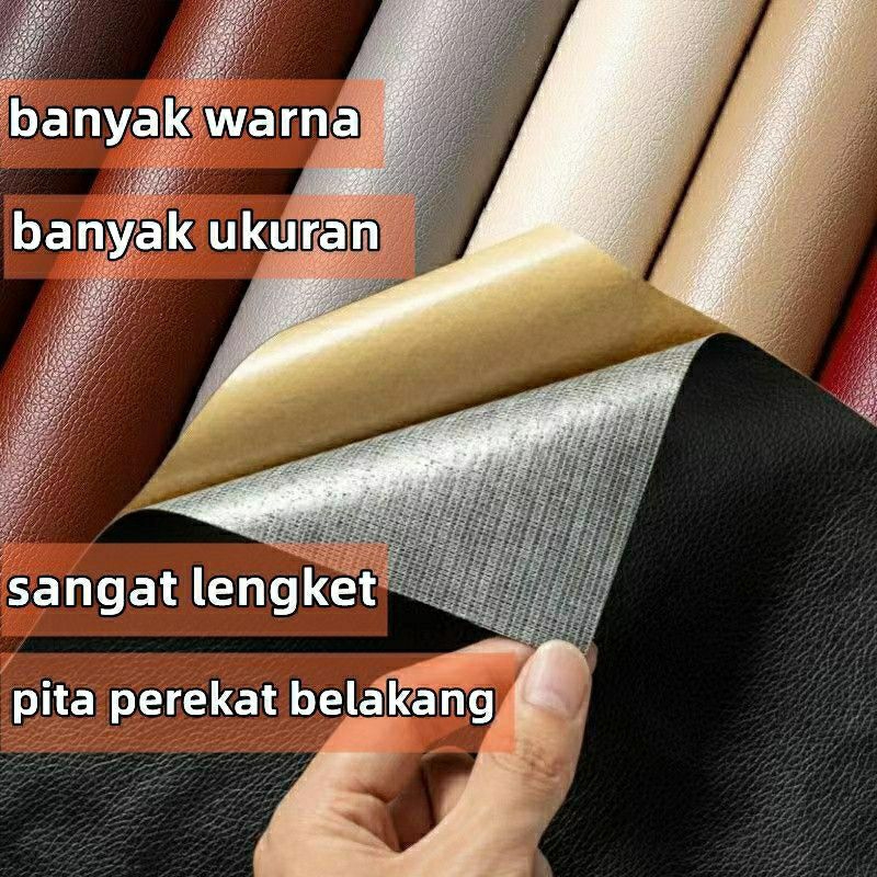 Stiker kulit penolong sofa jok mobil jok motor yang robek buka langsung tempel