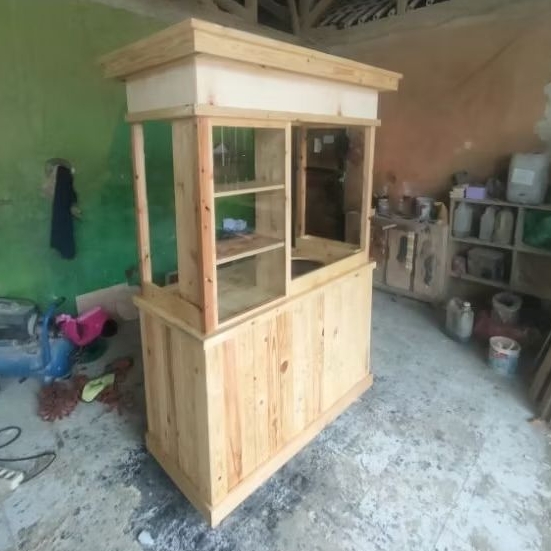 gerobak booth,gerobak angkringan,gerobak jualan dari kayu jati belanda