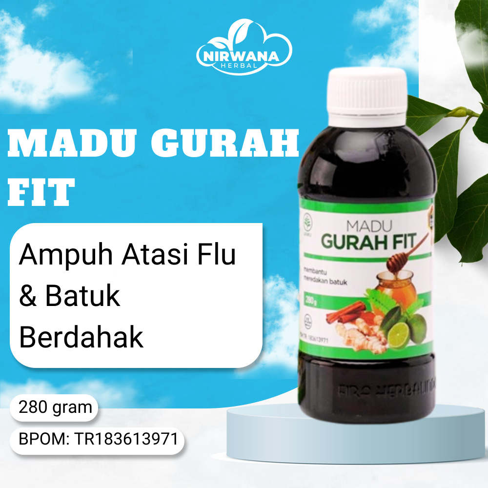MADU GURAH FIT ASLI ORIGINAL MENGATASI BATUK BERDAHAK & FLU Untuk Dewasa dan Anak Anak BPOM