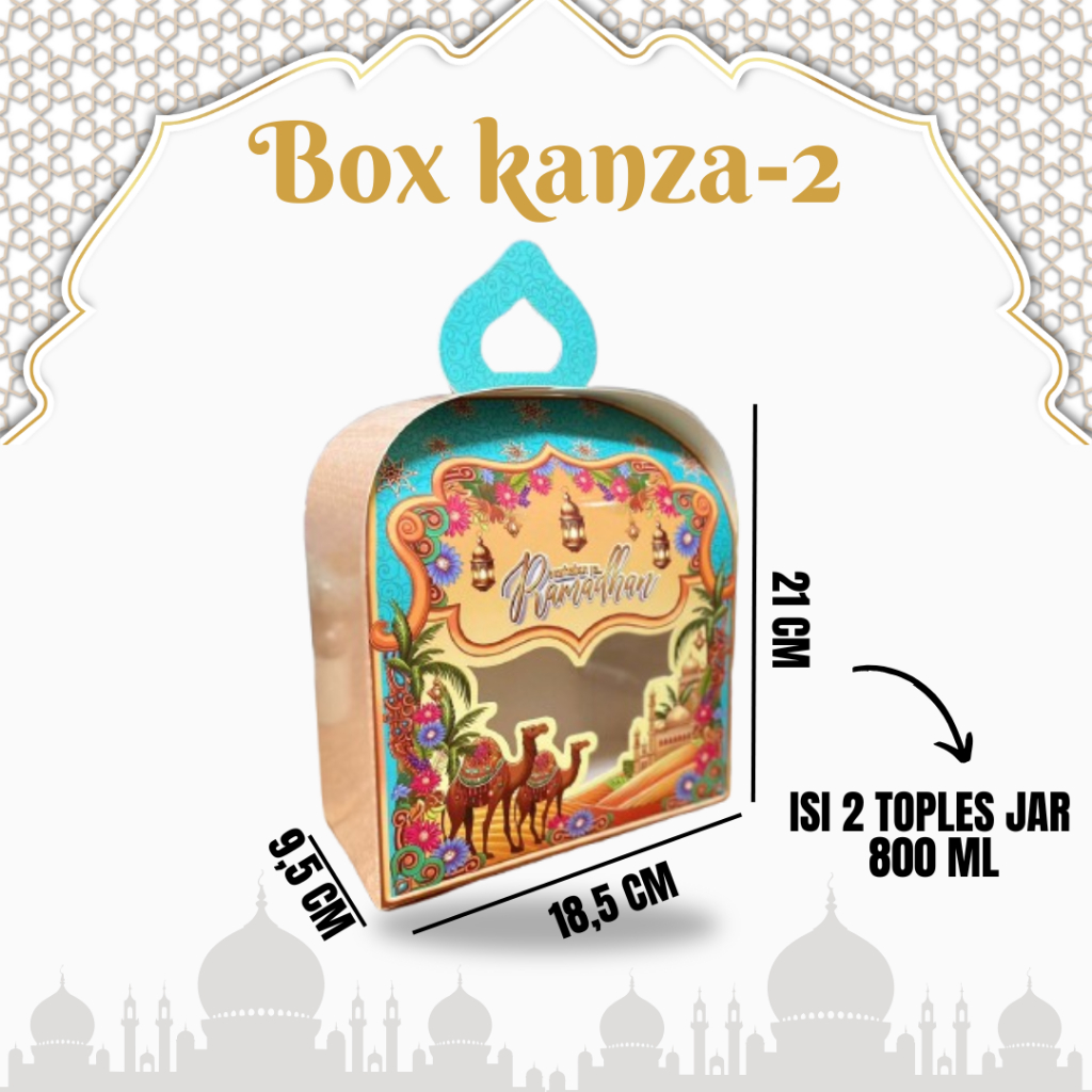 

BOX LEBARAN KANZA 2 / DUS LEBARAN ISI 2 TOPLES 800 ML / BOX LEBARAN LUCU