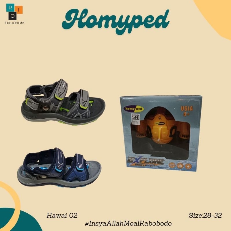 SANDAL TALINCANG GUNUNG ANAK HOMYPED// HOMYPED HAWAI BERHADIAH KAPAL RC KAPAL SELAM TERBARU