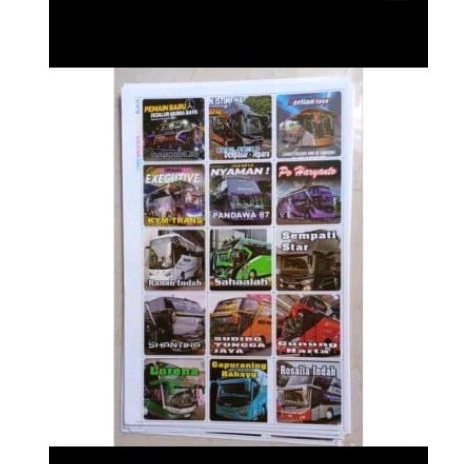 

60 PCS/10 LEMBAR STICKER BUS BASURI KIDS TELOLET