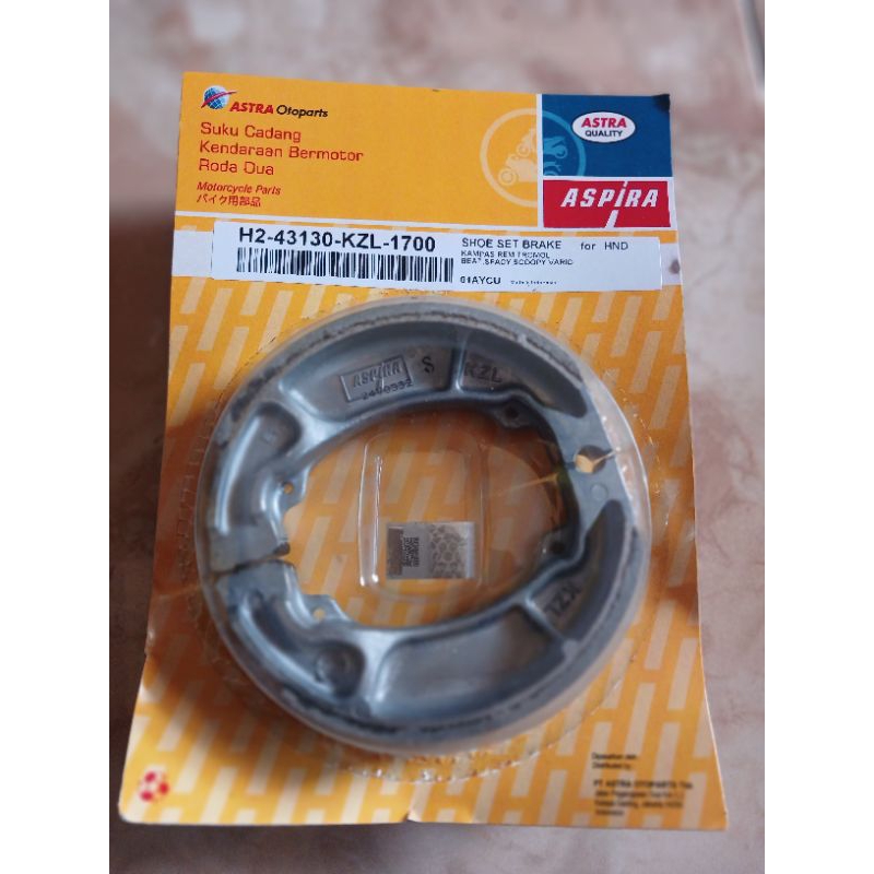 kampas rem aspira belakang tromol vario beat