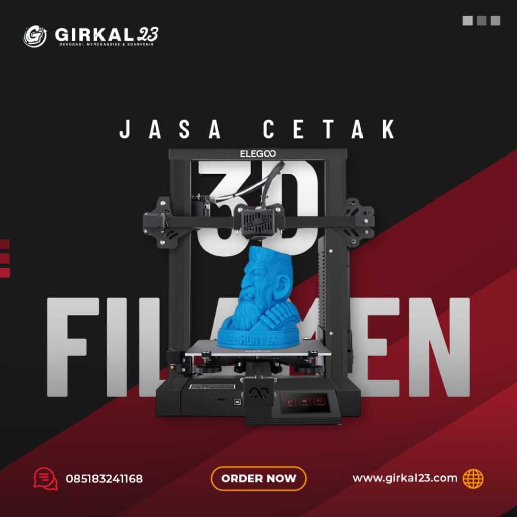 Jasa Cetak 3D Printing Objek 3D Dengan Bahan Filament