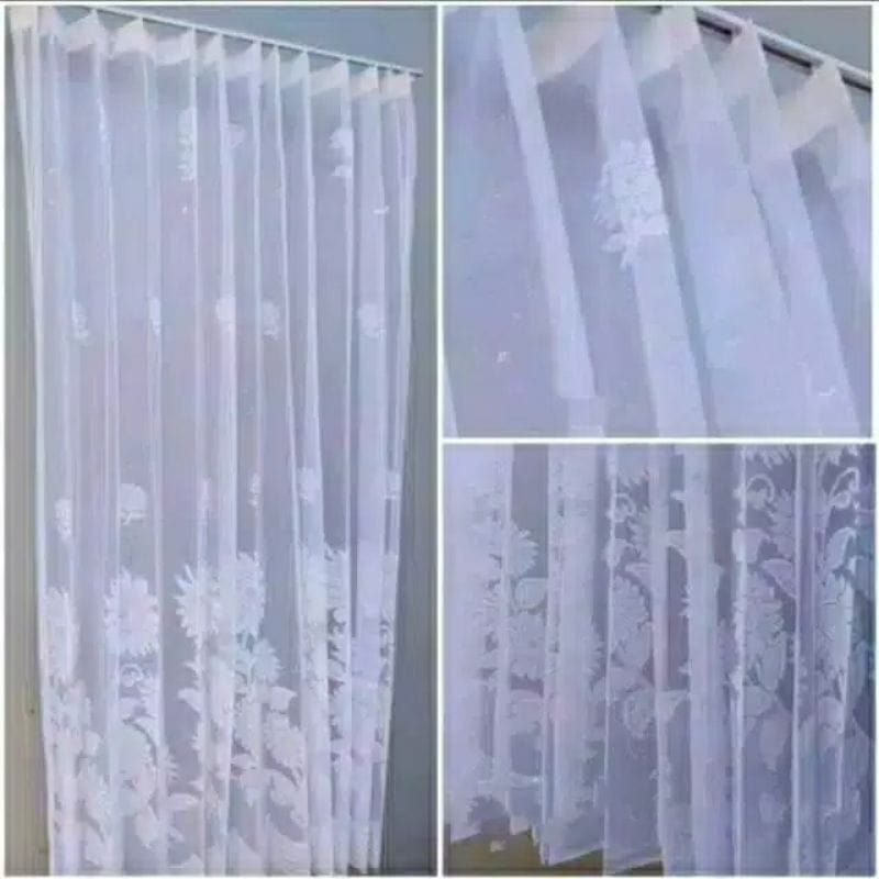 Gorden jendela vitrase terbaru/hordeng daleman jendela motip 200×200 cm