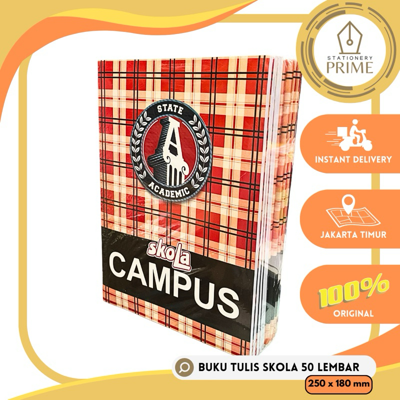 

Buku Tulis SKOLA CAMPUS 50 Lembar by SiDU ( 1 Pack isi 10 Buku )