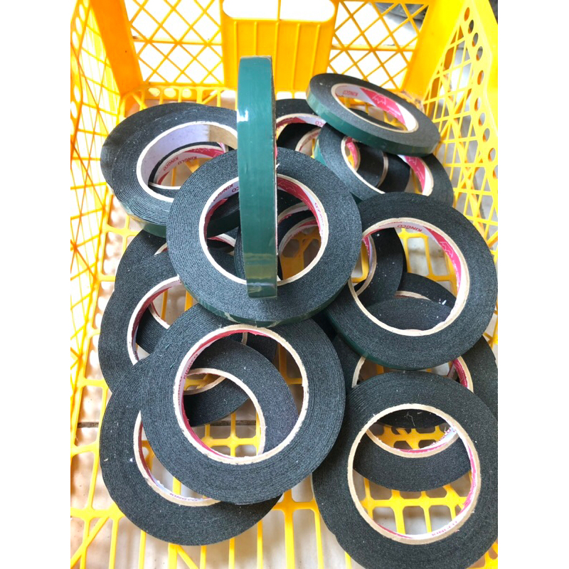 

double tape foam(15mm)isolasi 2 sisi/isolasi murah/lakban bolak balik/lakban 1 inch