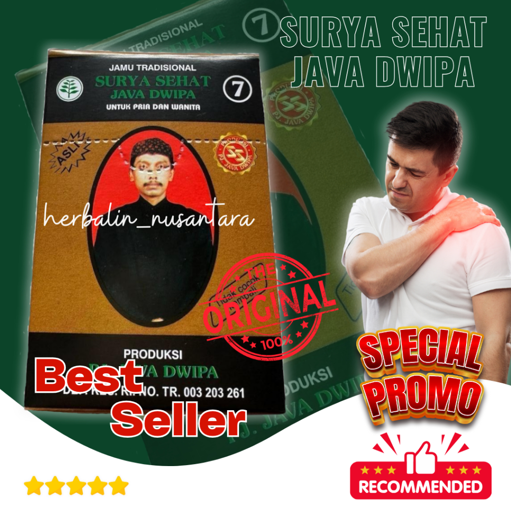 

Jamu Surya Java Dwipa Sesak Nafas Serbuk Tradisional Original