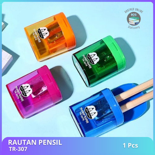 

BOS Serutan Pensil 2 Lubang Warna/Peruncing Pensil/Pencil Sharpener