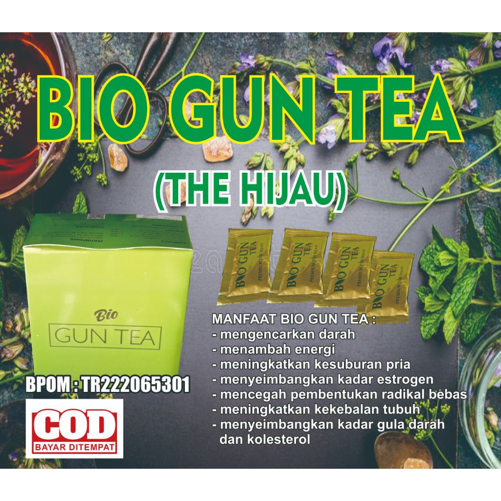 

bio gun tea 1 box isi 12 shaaet