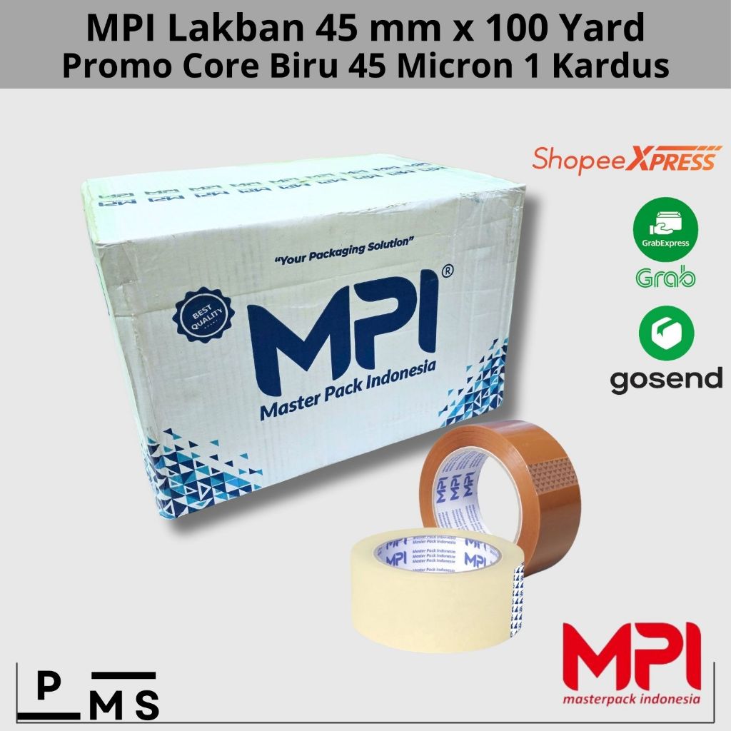 

PROMO Lakban Bening MPI 100 Yard - Lakban Cokelat MPI 100 Yard 45 MICRON (TEBAL) 1 Kardus