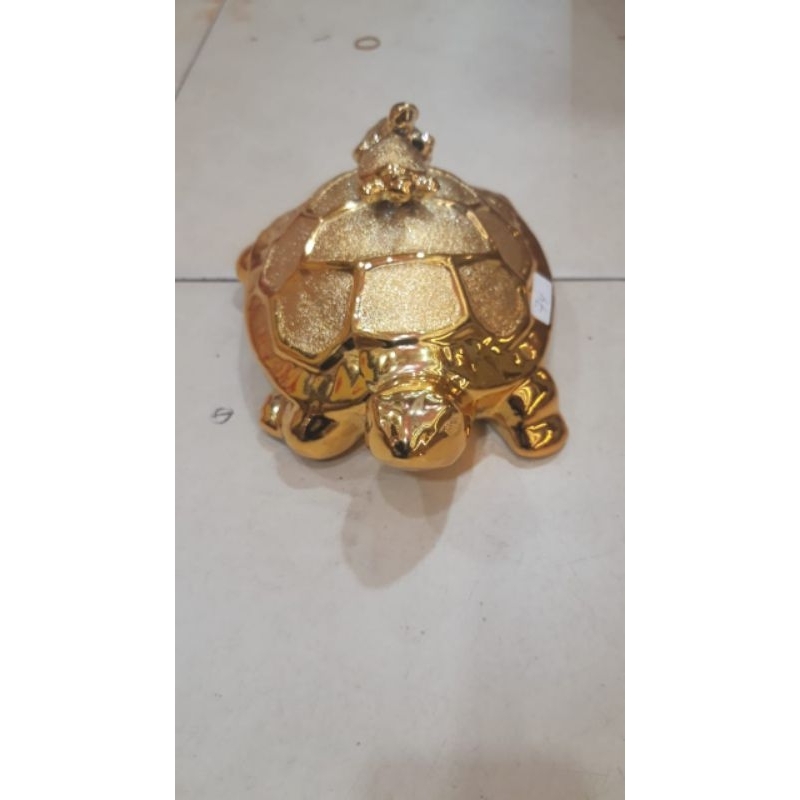 kura-kura keramik hiasan import / hiasan keramik pajangan estetik/ pajangan lemari kaca / kura-kura 