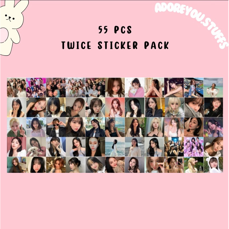 

(55pcs) TWICE STICKER KPOP / STICKER FREEBIES / STICKER DECO KPOP TWICE SANA / MOMO / TZUYU / NAYEON / JIHYO / JEONGYEON / MINA / CHAEYOUNG / DAHYUN