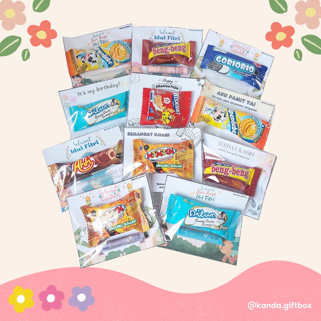 

Mini Gift Snack - Mini Hampers Snack - Hadiah Ulang Tahun Wisuda Lebaran Sempro