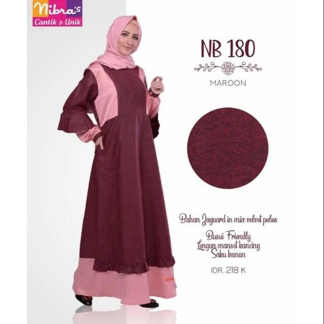 Gamis Nibras NB 180 Maroon