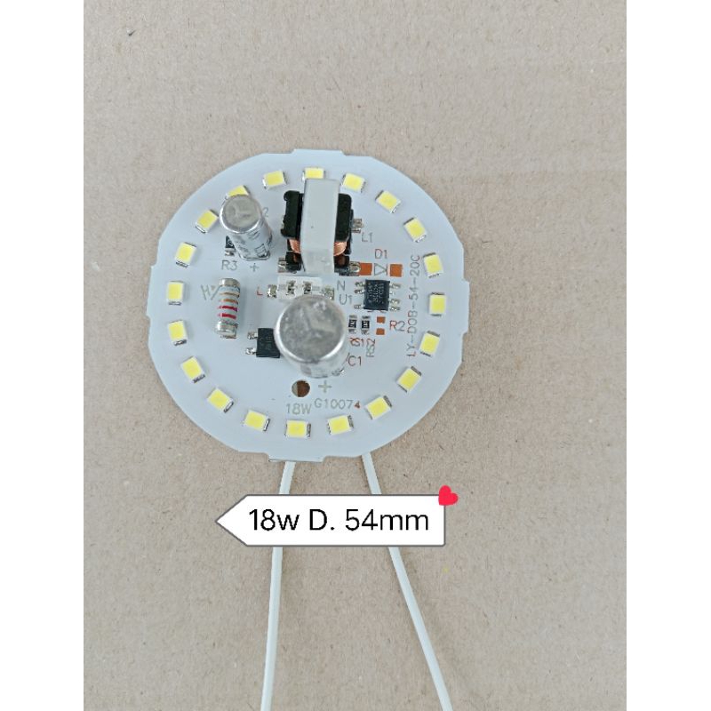 mesin lampu led 18w Acr Travo nyala putih terang D54 mm