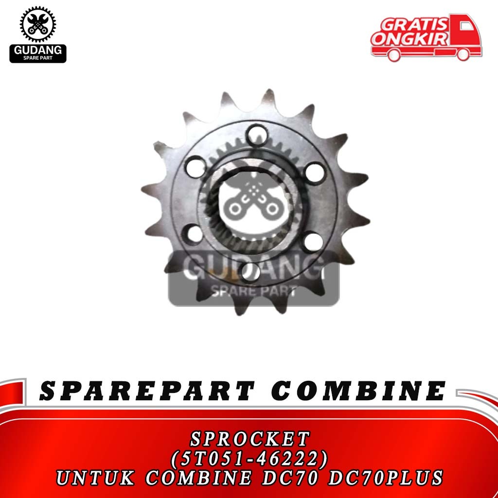 Sparepart untuk Combine KUBOTA DC70 DC70Plus Sprocket T051-46222 Sprocket