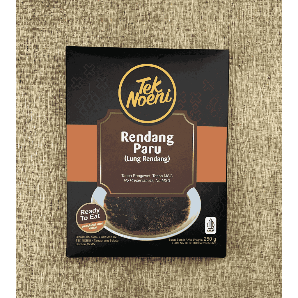 

Rendang Paru [Ready to Eat] Siap Santap | 250 gr | Cita Rasa Rendang Padang | Tek Noeni Official