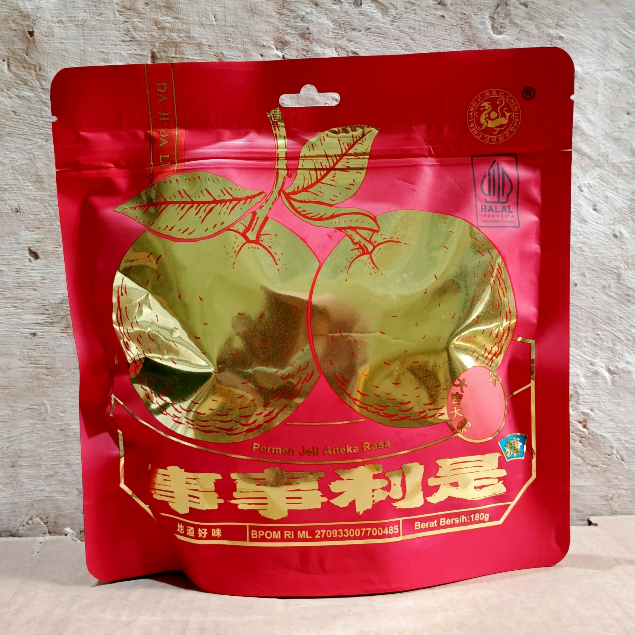 

Permen Jelly Aneka Rasa 180gr ( Assorted Flavor Jelly Candy) / Permen Imlek / Permen Jelly Viral