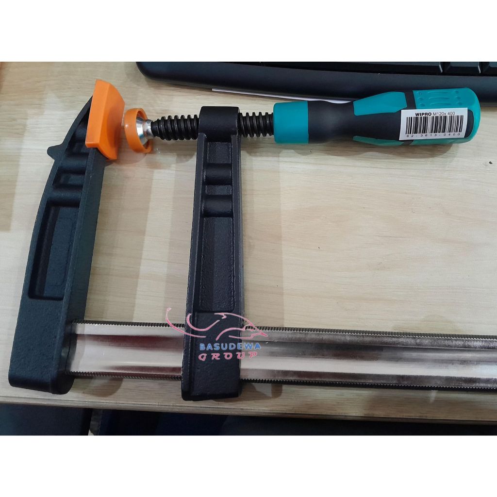 WIPRO CLAMP F 120 X 600 MM / KLEM F / CATOK F KAYU 120 X 600MM WIPRO