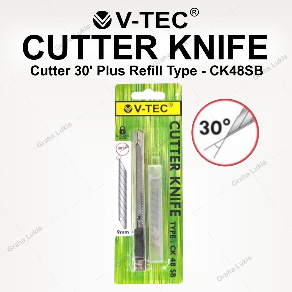 

Pisau Cutter 30' plus refill CK48SB