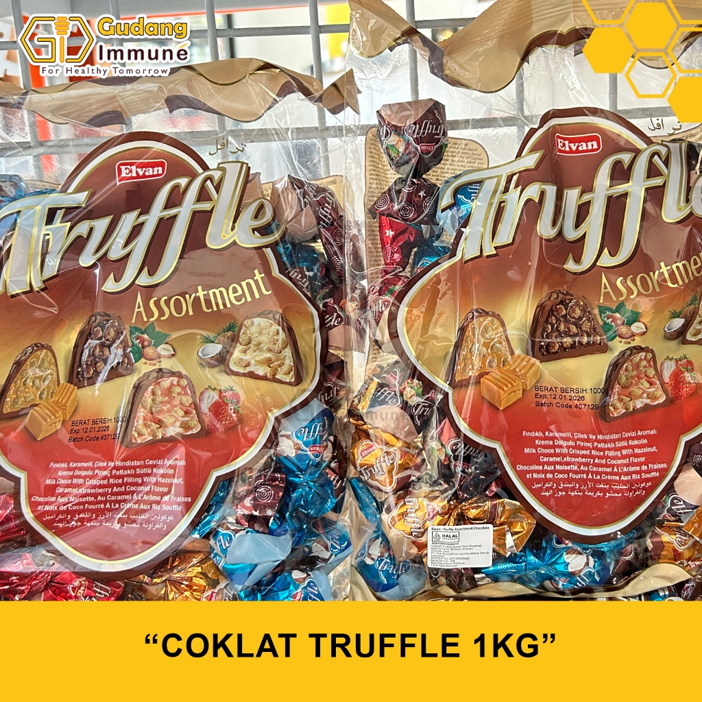 

Elvan Taffle Assortment Coklat Truffle 1KG | Coklat Turki Truffle - Gudang Immune