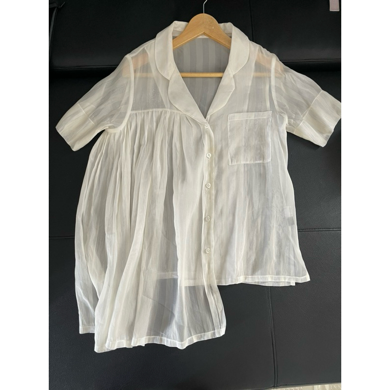 MAJOR MINOR - Kemeja Putih Transparan (NETT)