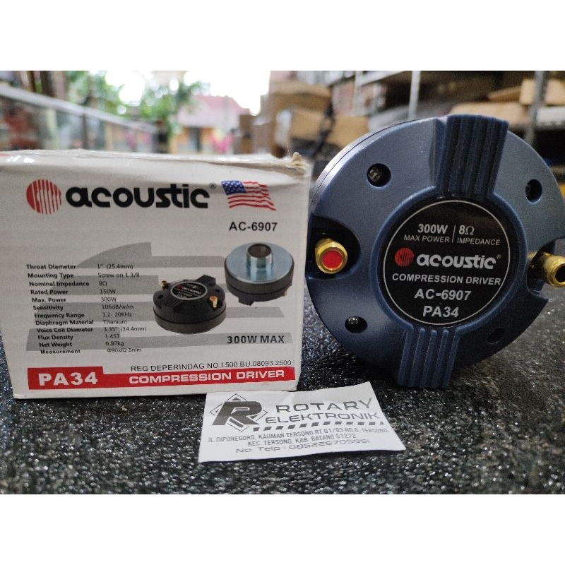 TWEETER ACOUSTIC AC 6907 PA34 300WATT ORIGINAL