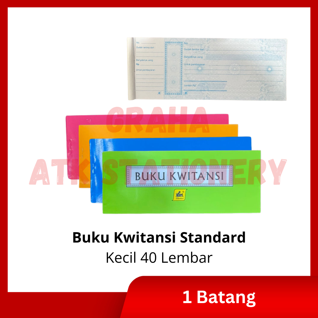 

[1 Pcs] Buku Kwitansi Standard 40 Lembar Kecil / Buku Kuitansi Standard 40 Lembar Kecil