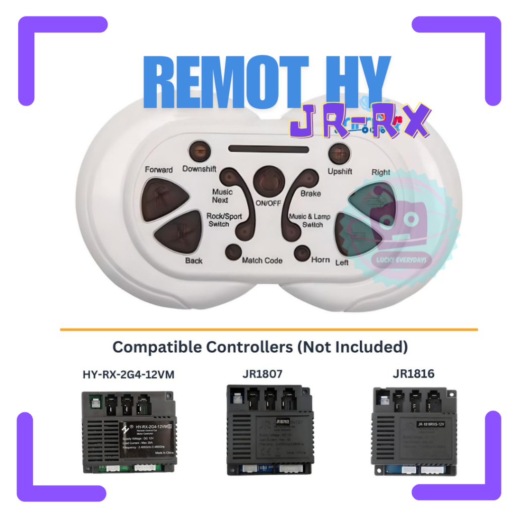 RECEIVER REMOT JR-1816RXS JR1816RXS  12V 12VOLT 25A MOBIL MAINAN AKI ANAK REMOT CONTROL MODUL PCB IC