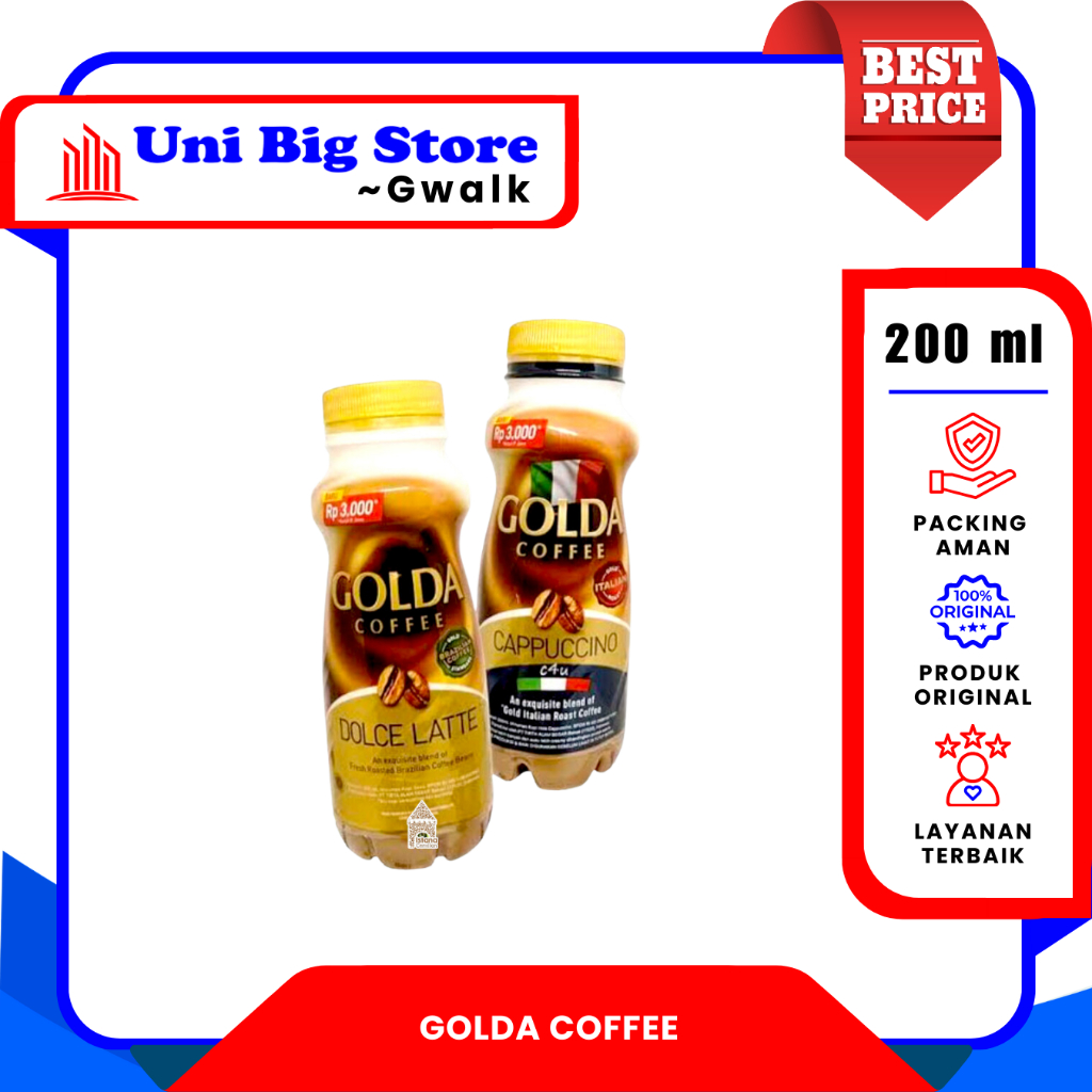 

GOLDA COFFEE KOPI CAPPUCCINO - DOLCE LATTE BOTOL - 200 ml