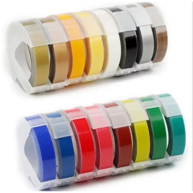 

TERMURAH REFILL PITA DYMO FOR DYMO 1610 MESIN LABEL MAKER TIPE EMBOSS / PITA LABEL WARNA