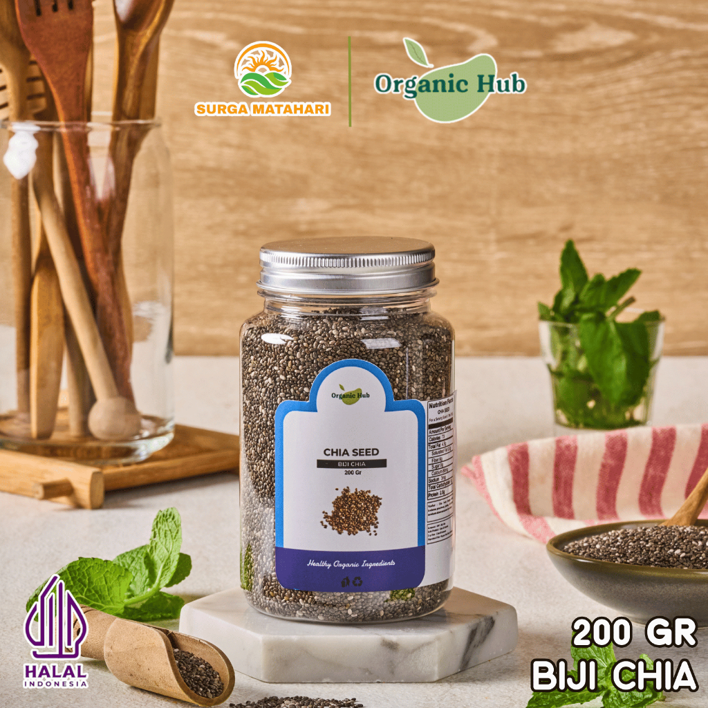 

Organic Hub Chia Seed Organik Biji Hitam Untuk Diet Premium Quality 200 gr